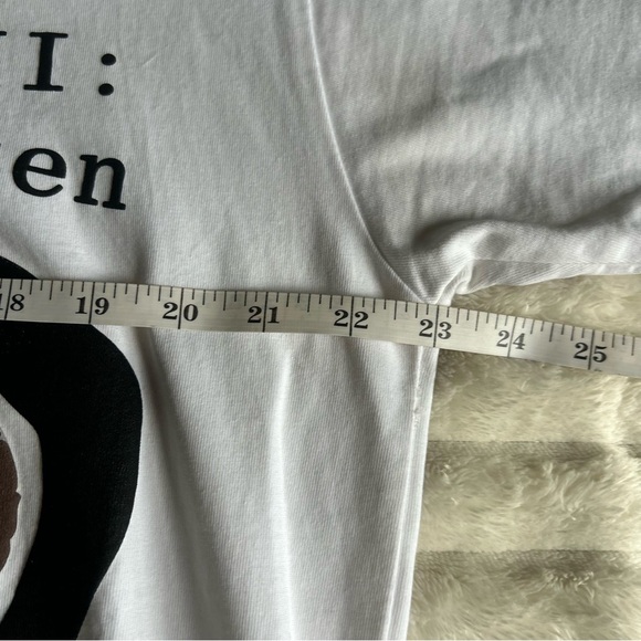 Mens Large Man On The Moon Kid Cudi Bubble Lettering White T-Shirt - Picture 8 of 8